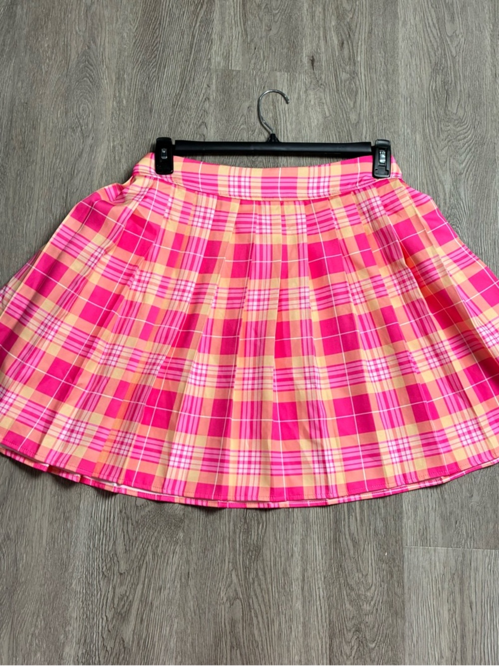 🔥 Hot Pink Plaid Pleated Tennis Skirt (Shein Curve 3XL) 🔥